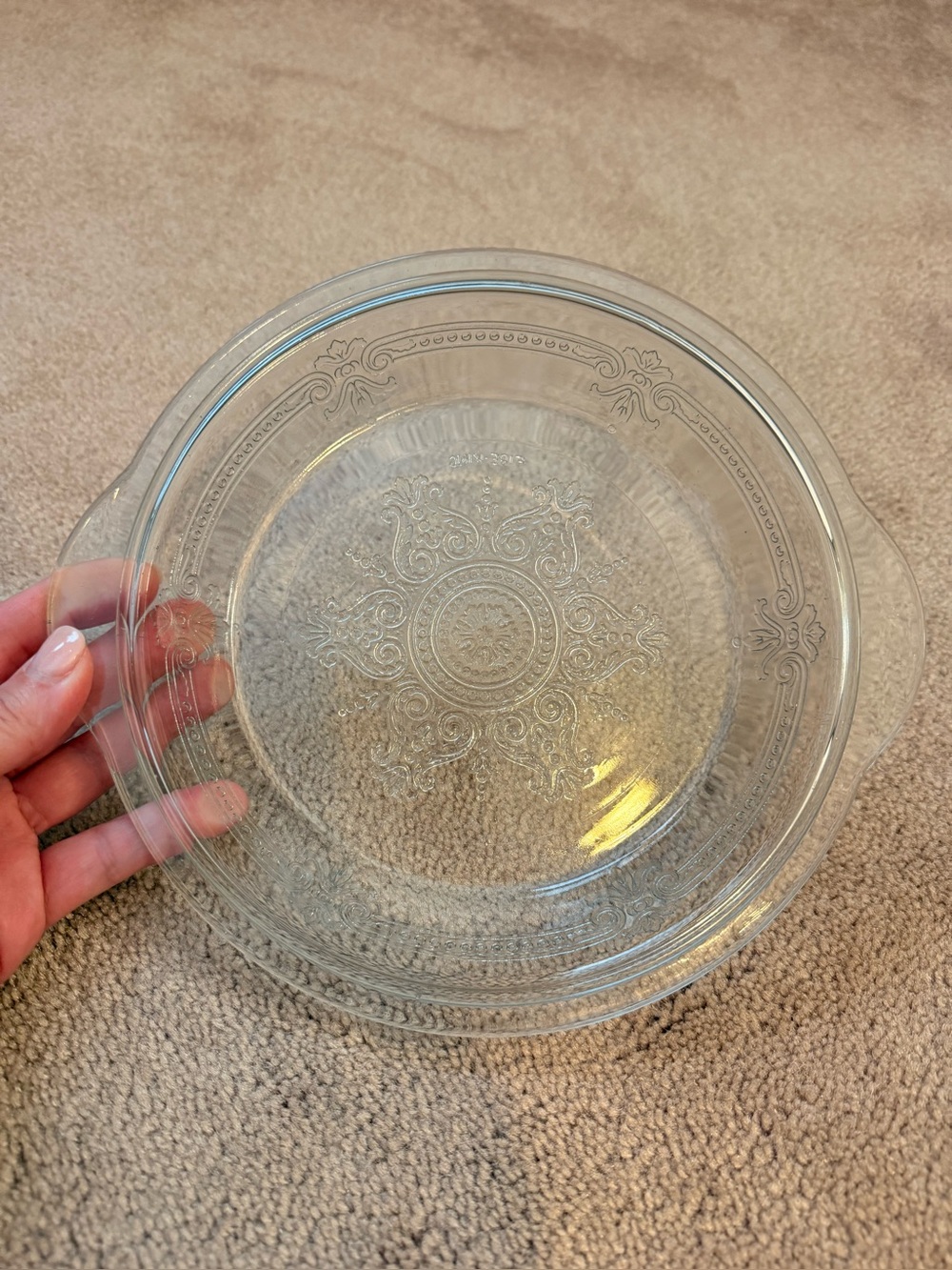 Vintage Fire-King Philbe Sapphire Blue Glass Pie Plate 8.5” – 1940s/50s